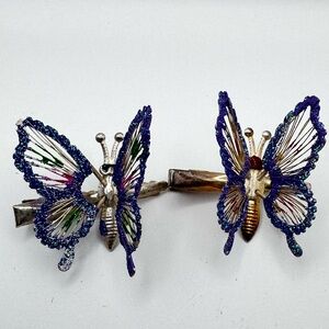 Vintage Butterfly Hair Clips Trembler Moving Wings